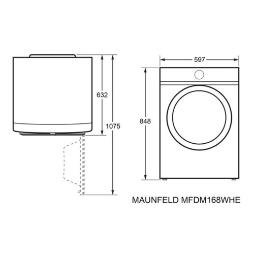 Сушильная машина Maunfeld MFDM168WHE