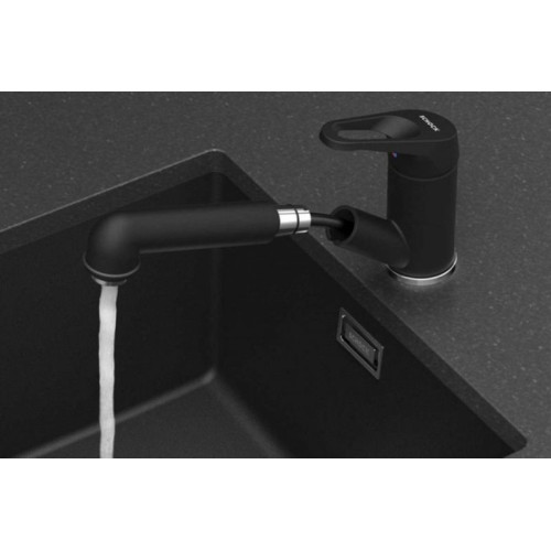 Смеситель SCHOCK Cosmo-D, Cristalite, выдвижной излив оникс