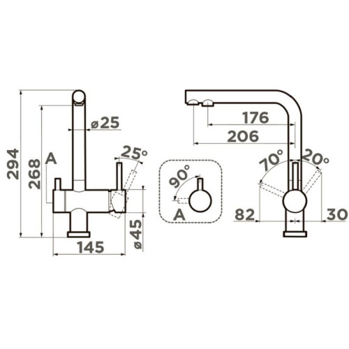 Смеситель Omoikiri Nagano-TO латунь/Toscana