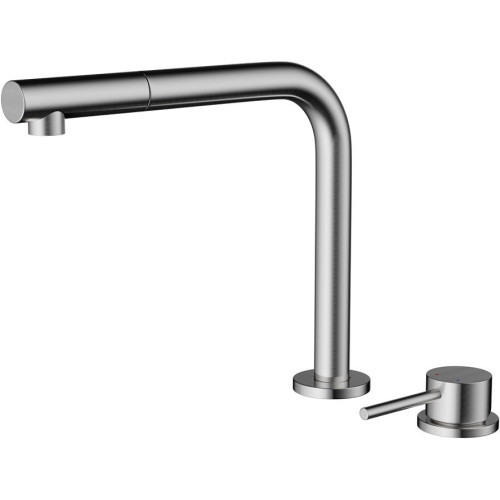 Смеситель Omoikiri Nara-S-BN латунь/нержавеющая сталь