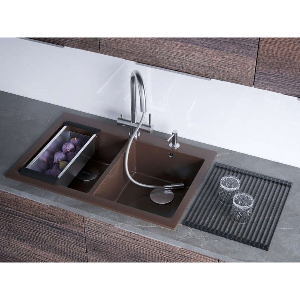 Кухонная мойка OMOIKIRI Bosen 80-2-BL(арт.4993836)