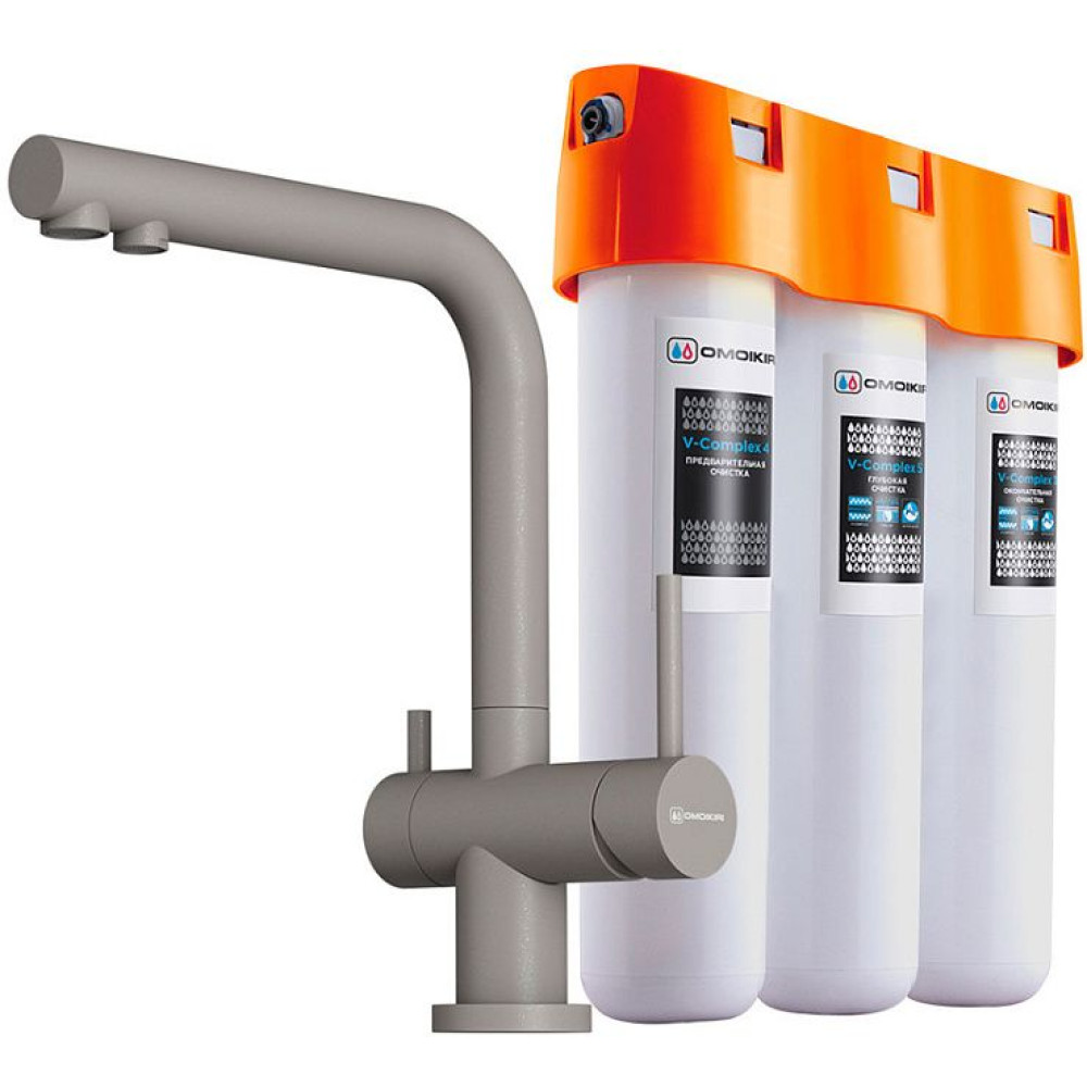 Комплект Omoikiri Nagano-GR-P + Pure drop Lite (арт.4219.8028P)