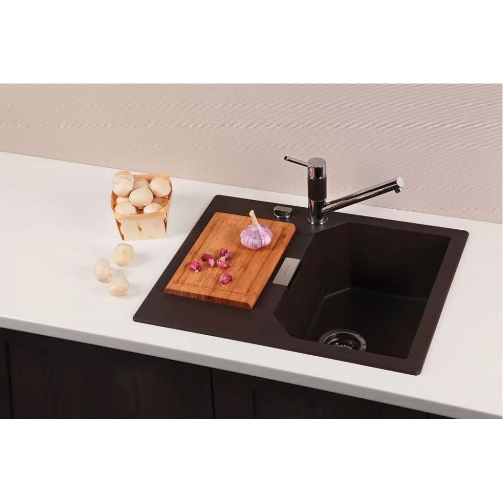 Мойка SCHOCK Manhattan 40 D Cristalite корз.клапан 640x510 альпина