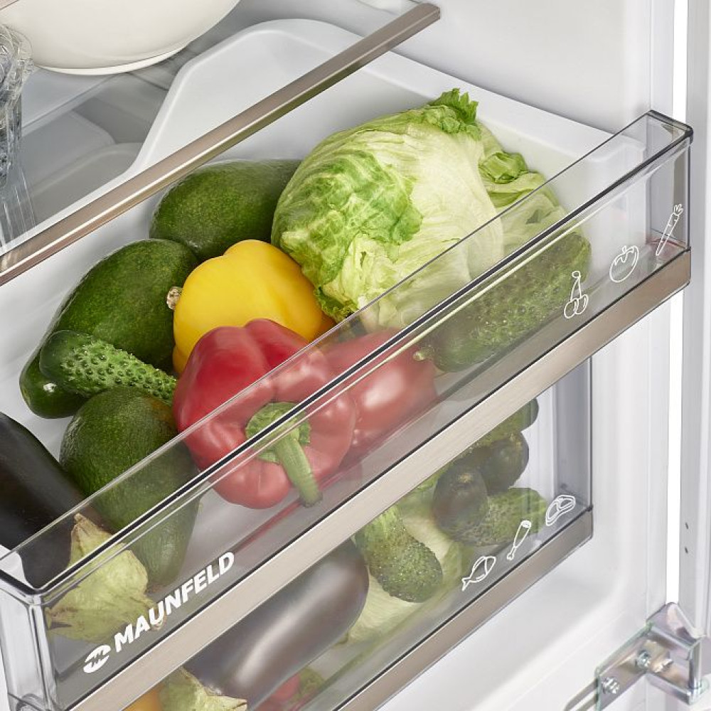 Холодильник MAUNFELD MBF17754NFWHGR LUX Inverter