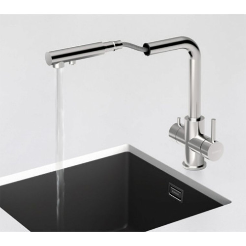 Смеситель SCHOCK Vitus-D массив нерж. сталь