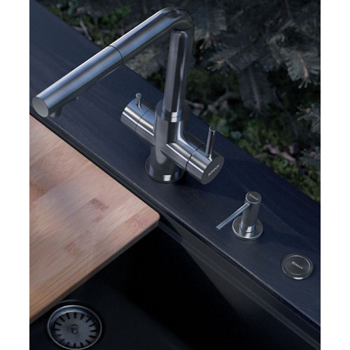 Смеситель SCHOCK Vitus-D массив нерж. сталь