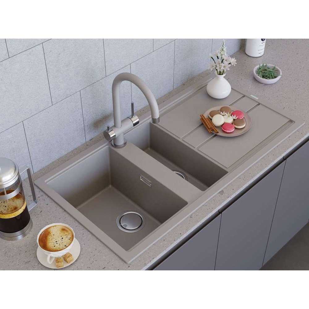 Мойка Kitagawa 100-2-GB Artceramic/графит(арт.4993805)