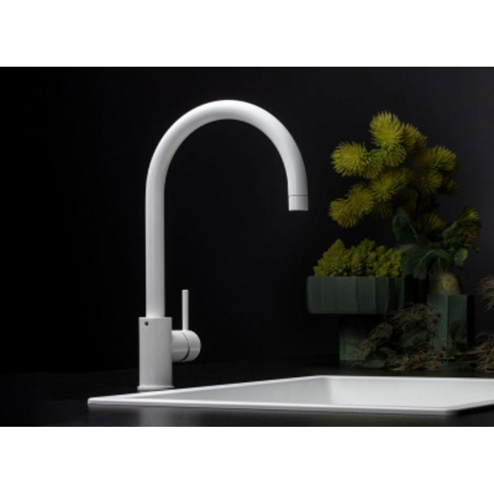 Смеситель Falmec ISEO ROUND WHITE (однорычажный, белый)