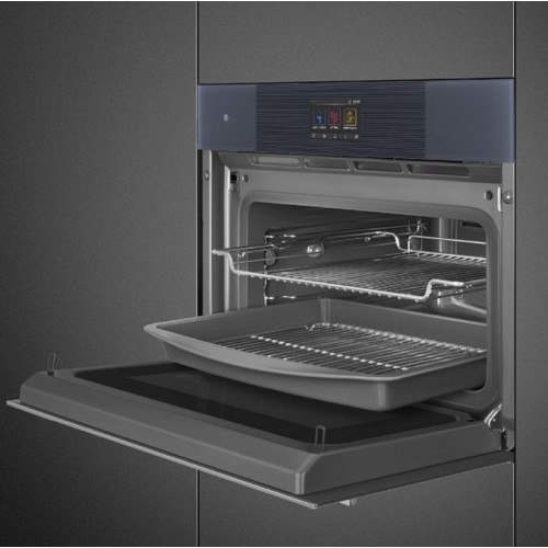 Компактный дух.шкаф с функцией пароварки SMEG SO4104APG