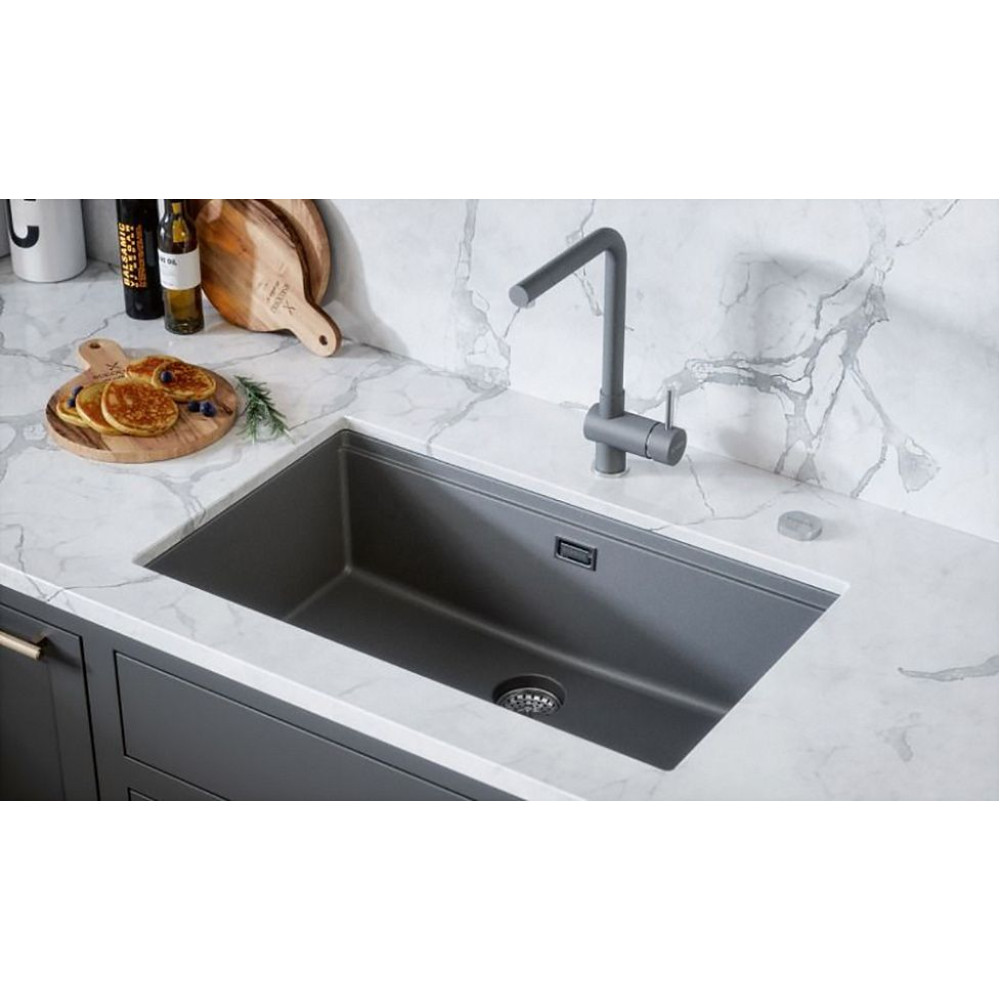 Мойка SCHOCK Greenwich 80 Cristadur (подстольный монтаж) серебристый камень