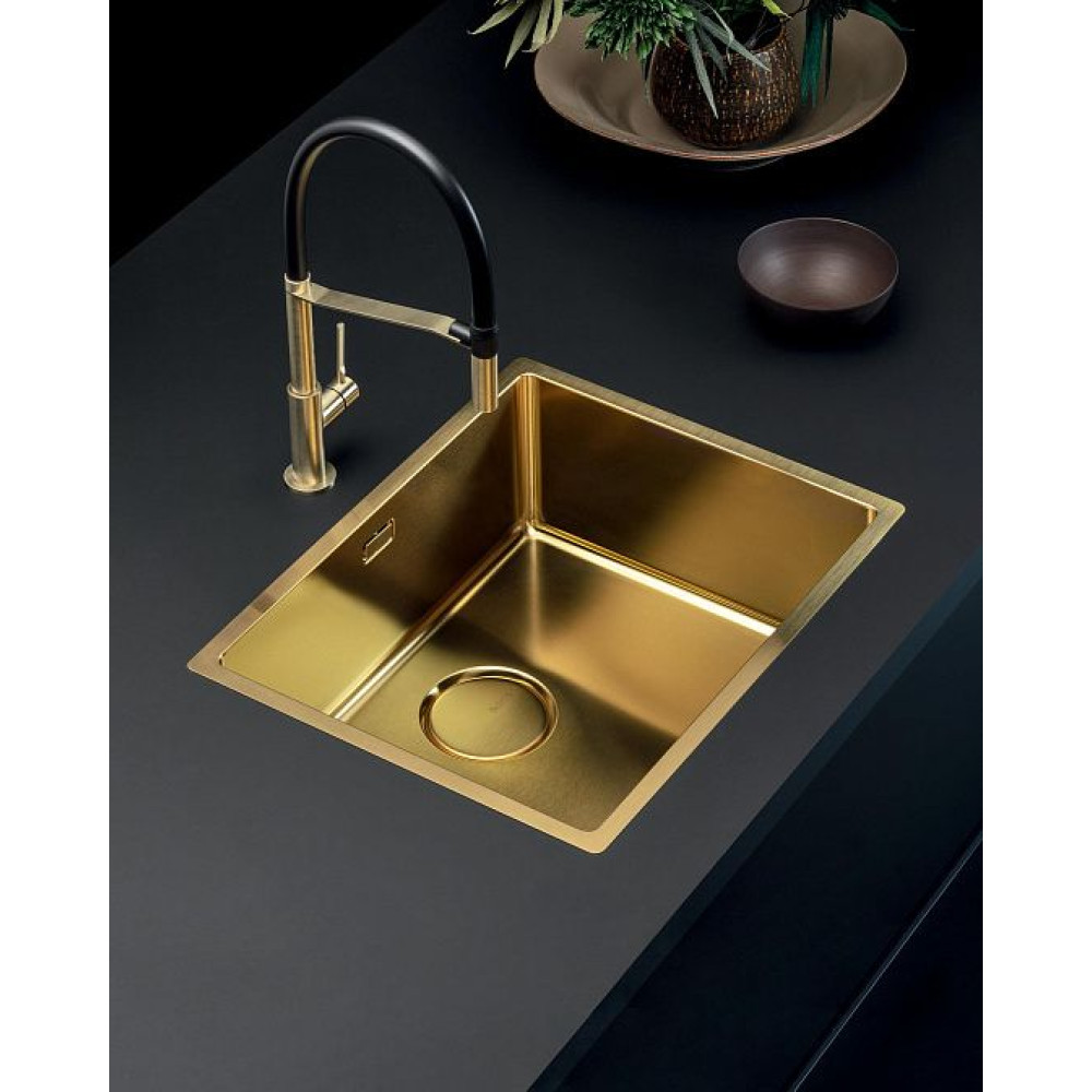 Мойка Falmec COMO 50 CM PVD GOLD (FLUSH/TOPMOUNT/UNDERMOUNT)