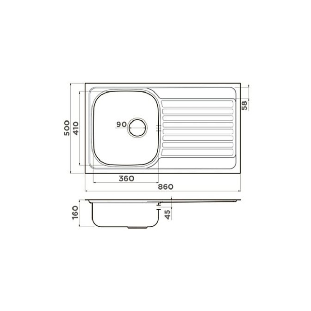 Кухонная мойка OMOIKIRI Kashiogawa 86-IN(арт.4993453)