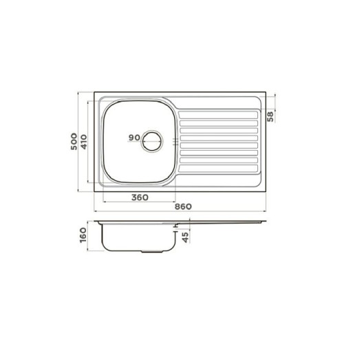 Кухонная мойка OMOIKIRI Kashiogawa 86-IN(арт.4993453)