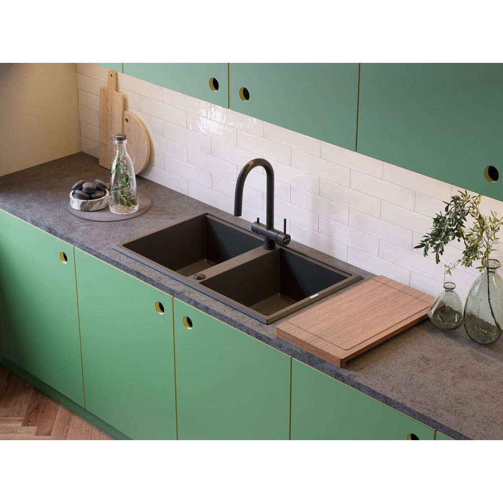 Кухонная мойка OMOIKIRI TEDORI 86-2-BL (арт. 4993924)