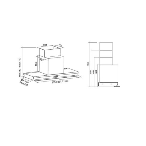 Вытяжка Falmec MOVE 120 BLACK