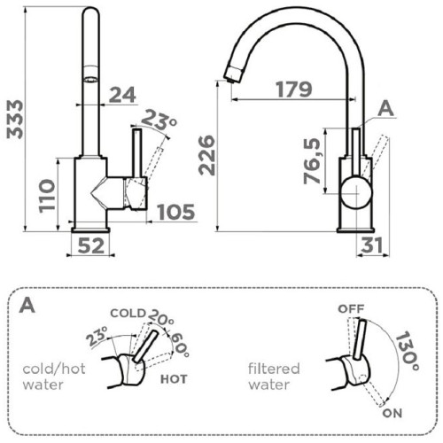 Смеситель Omoikiri Shinagawa 2 Plus-CA латунь/карамель