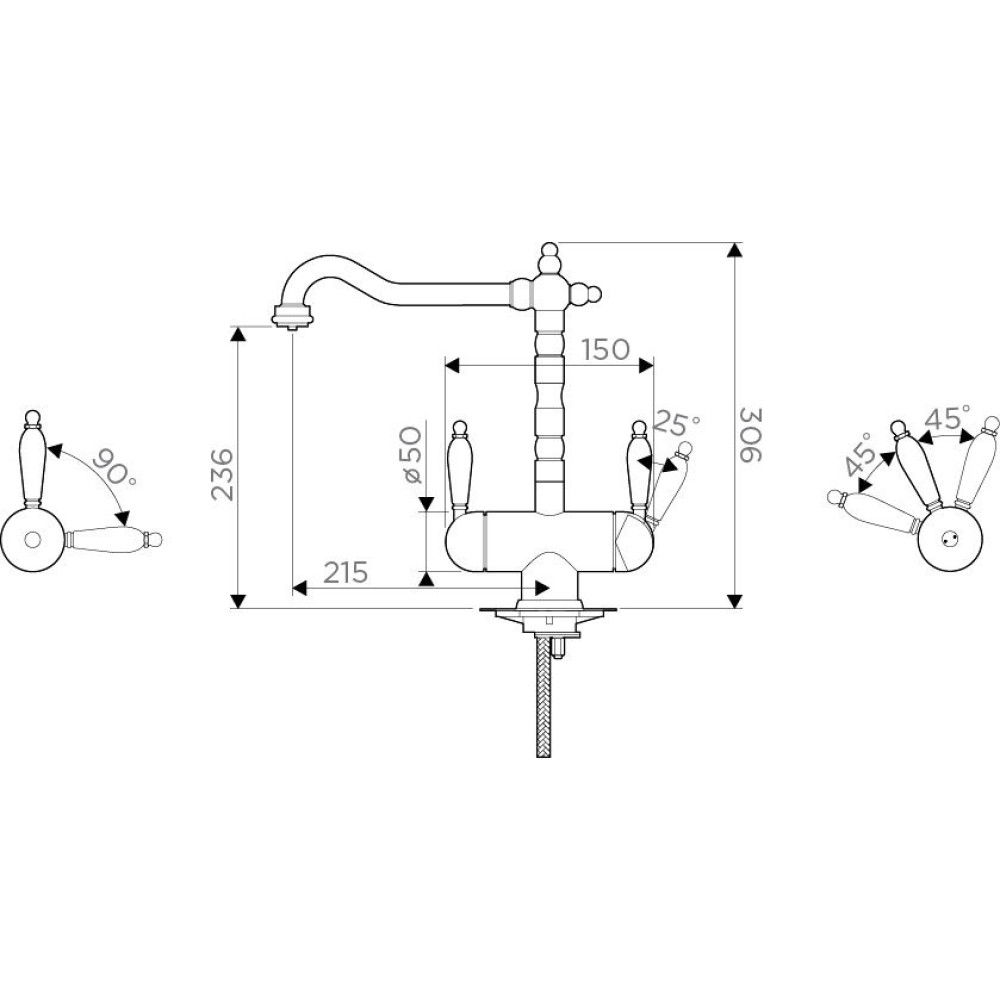 Смеситель Omoikiri Amagasaki-GB латунь/графит