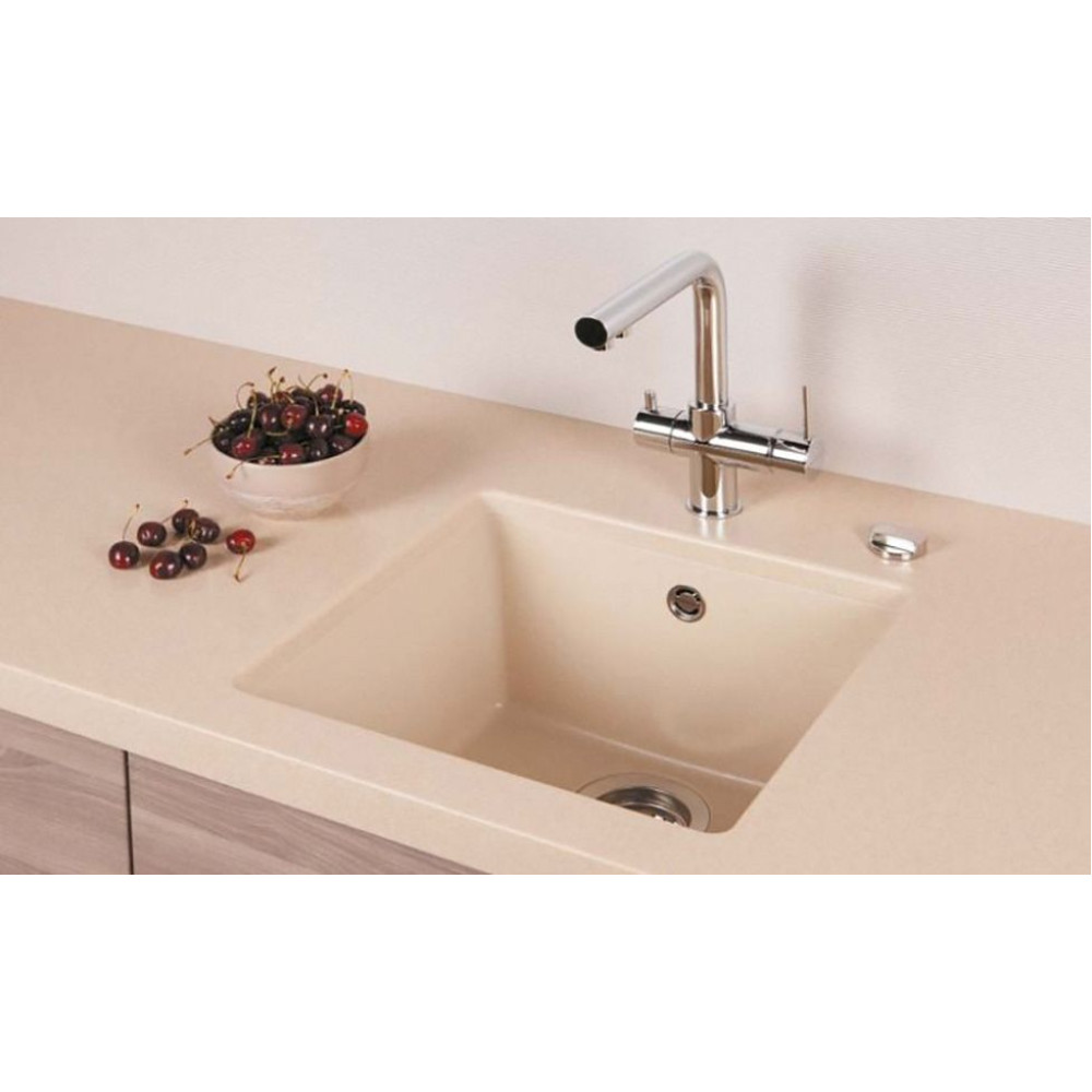 Мойка SCHOCK Quadro 50 Cristalite 450x430 (подстольный монтаж) неро