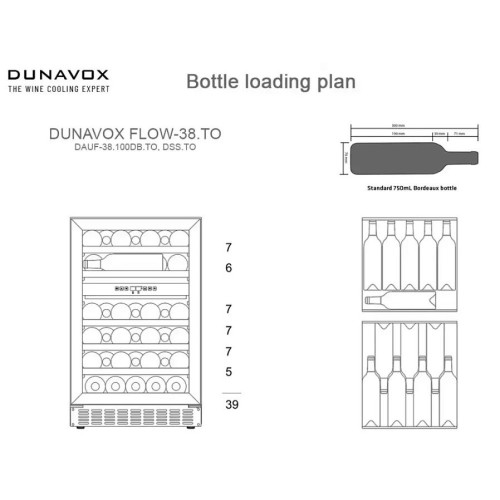 Винный холодильник Dunavox DAUF-38.100DSS