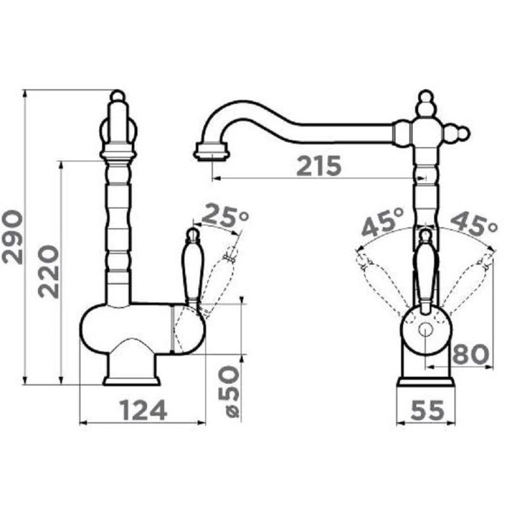 Смеситель OMOIKIRI Kyoto-SI(арт.4994297)