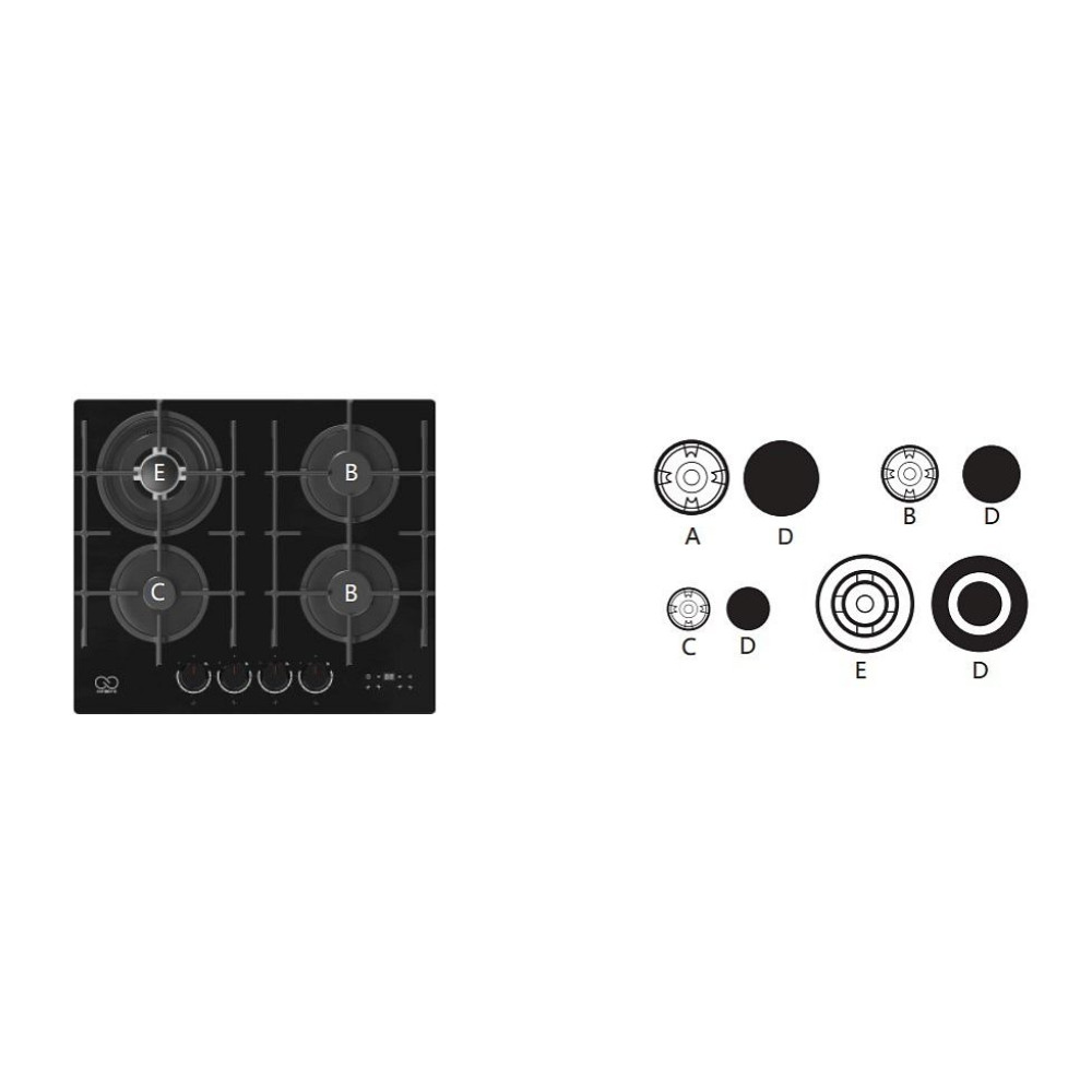 Газовая панель Korting HGG 6447 ICPTN