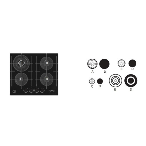 Газовая панель Korting HGG 6447 ICPTN