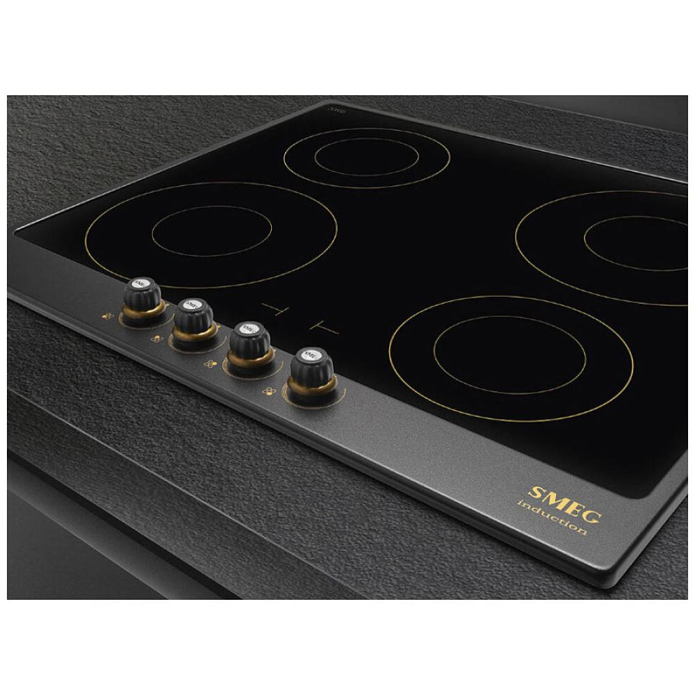 Индукционная стеклокерамич. панель Smeg SI764AOM