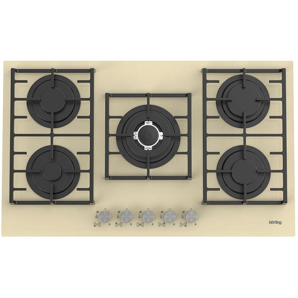 Газовая стеклянная варочная панель Korting HGG 9835 CTB