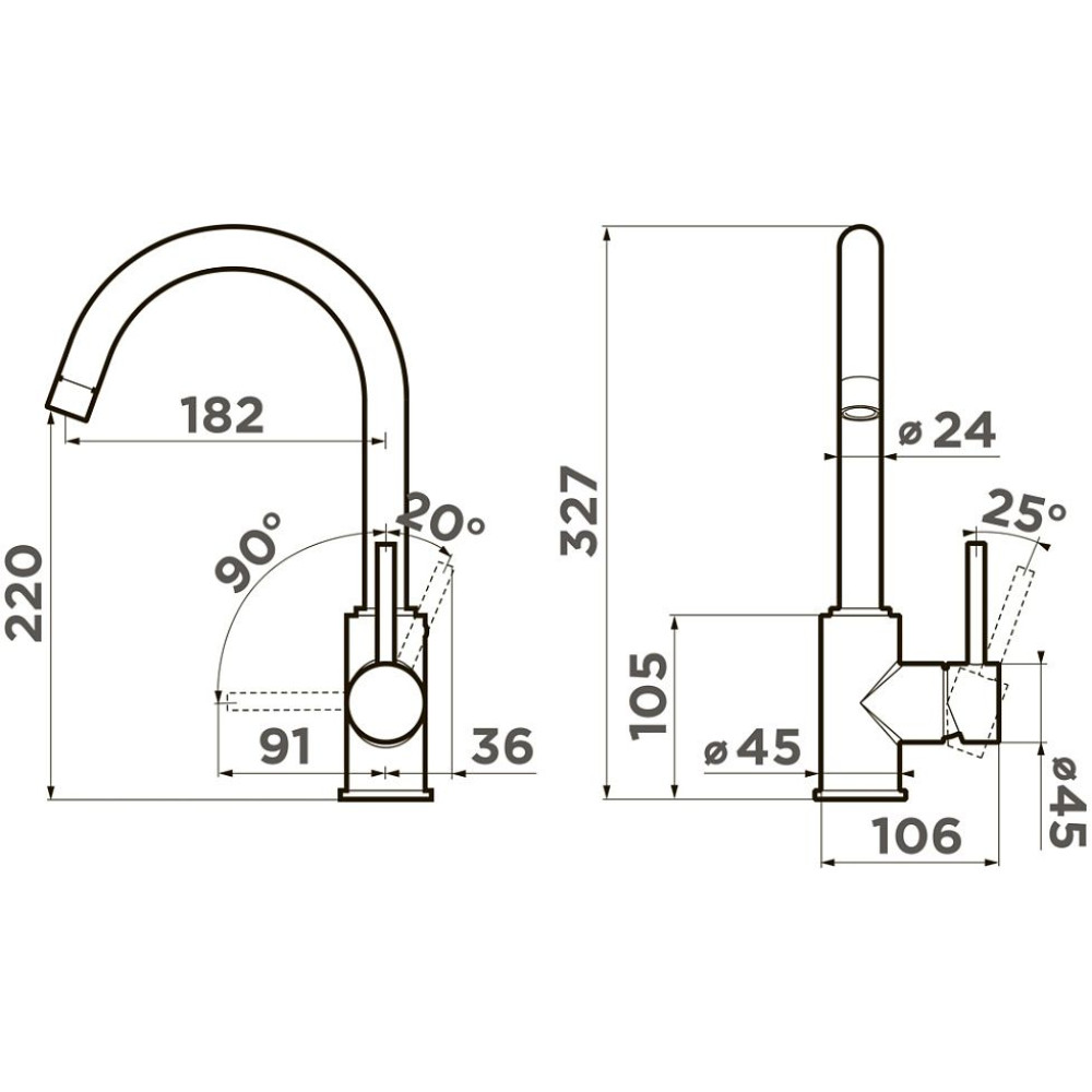 Смеситель Omoikiri Shinagawa-GB латунь/графит