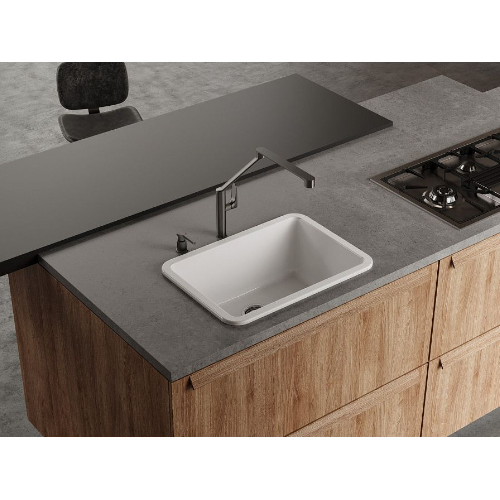 Мойка Omoikiri Torishima 67-U/I-WH Glossy Natceramic/белый