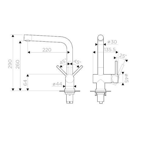 Смеситель OMOIKIRI Koriyama-BN(арт.4991005)