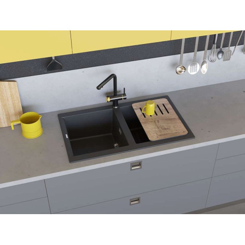 Кухонная мойка OMOIKIRI Banzen 86-2-GR(арт.4993318)