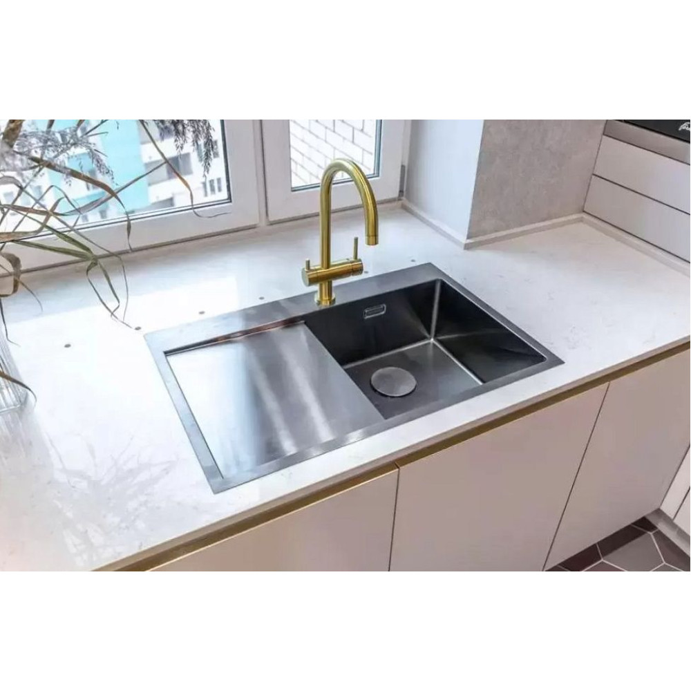 Мойка Akisame 78-GM-R нерж.сталь/вороненая сталь(арт.4973100)