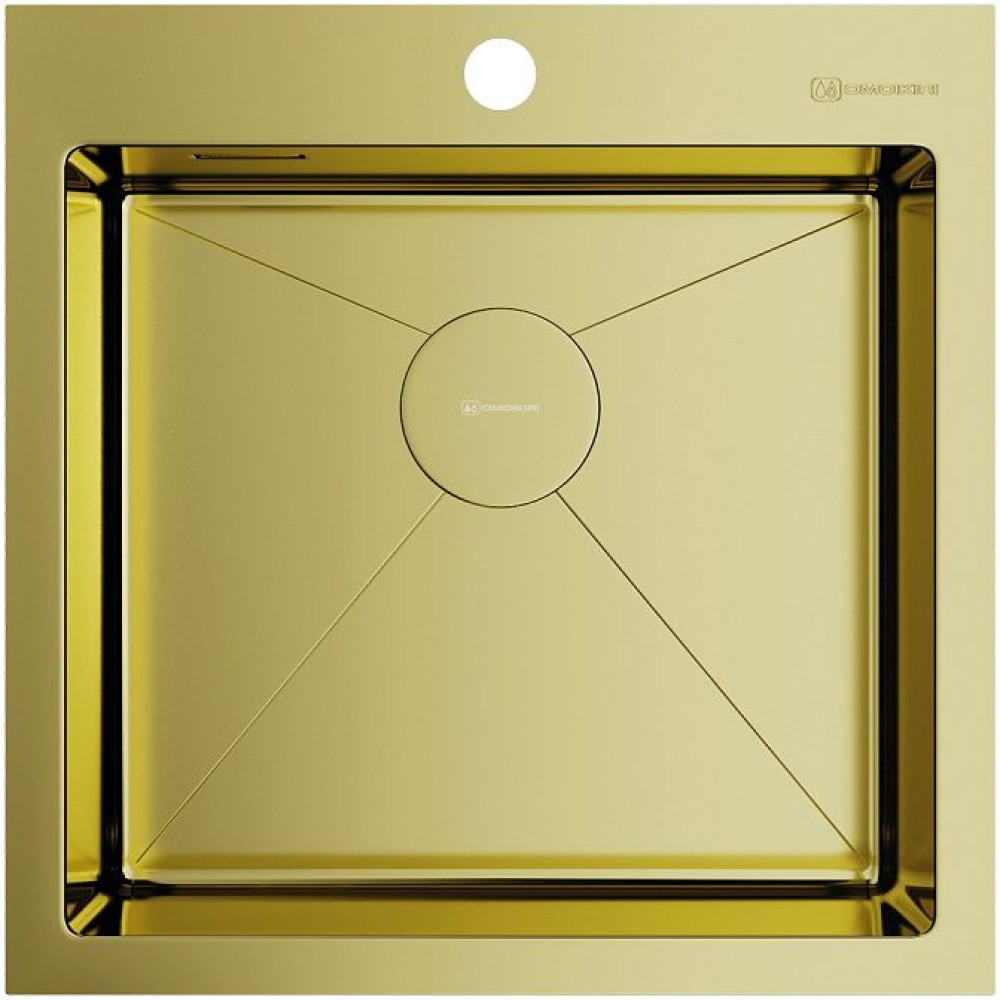 Мойка Akisame 51-LG нерж.сталь/светлое золото(арт.4973439)