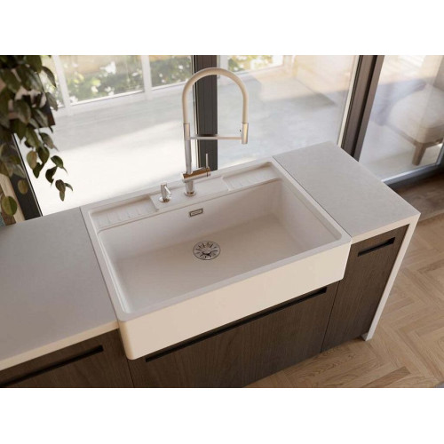 Смеситель OMOIKIRI Kanto-2 Plus-SB-BN-WH латунь/нержавеющая сталь/белый