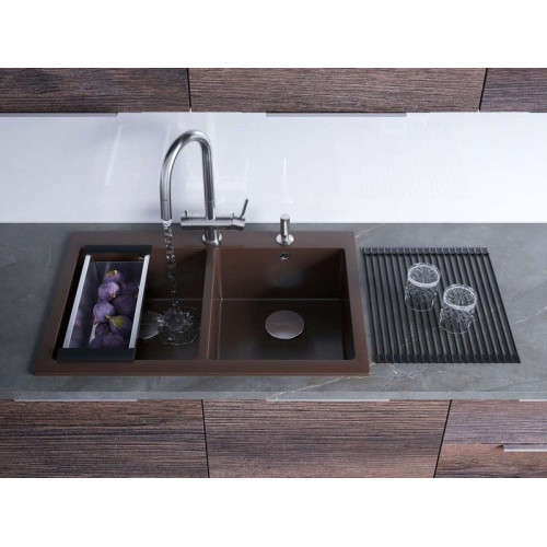 Кухонная мойка OMOIKIRI Bosen 80-2-BL(арт.4993836)