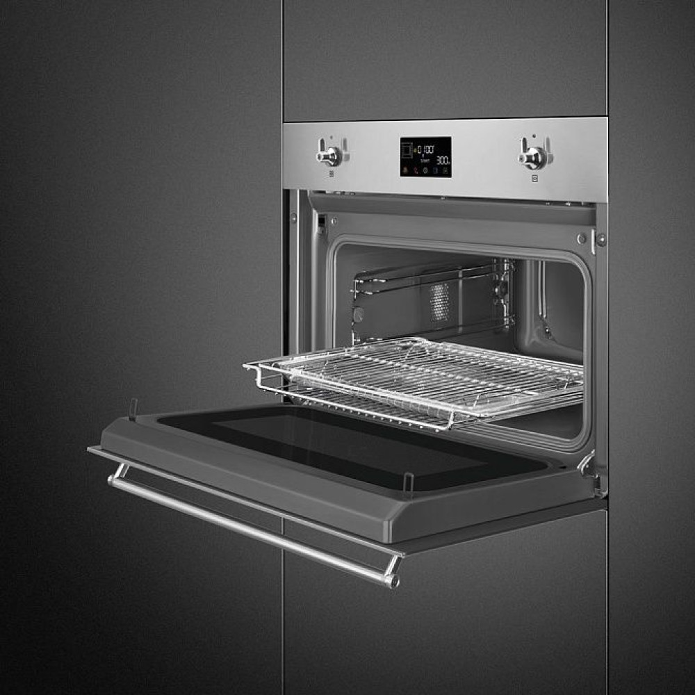 Компактный дух.шкаф с функцией СВЧ SMEG SO4302M1X