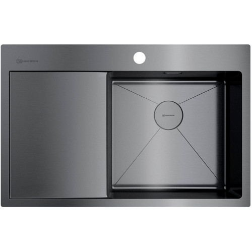 Мойка Akisame 78-GM-R нерж.сталь/вороненая сталь(арт.4973100)