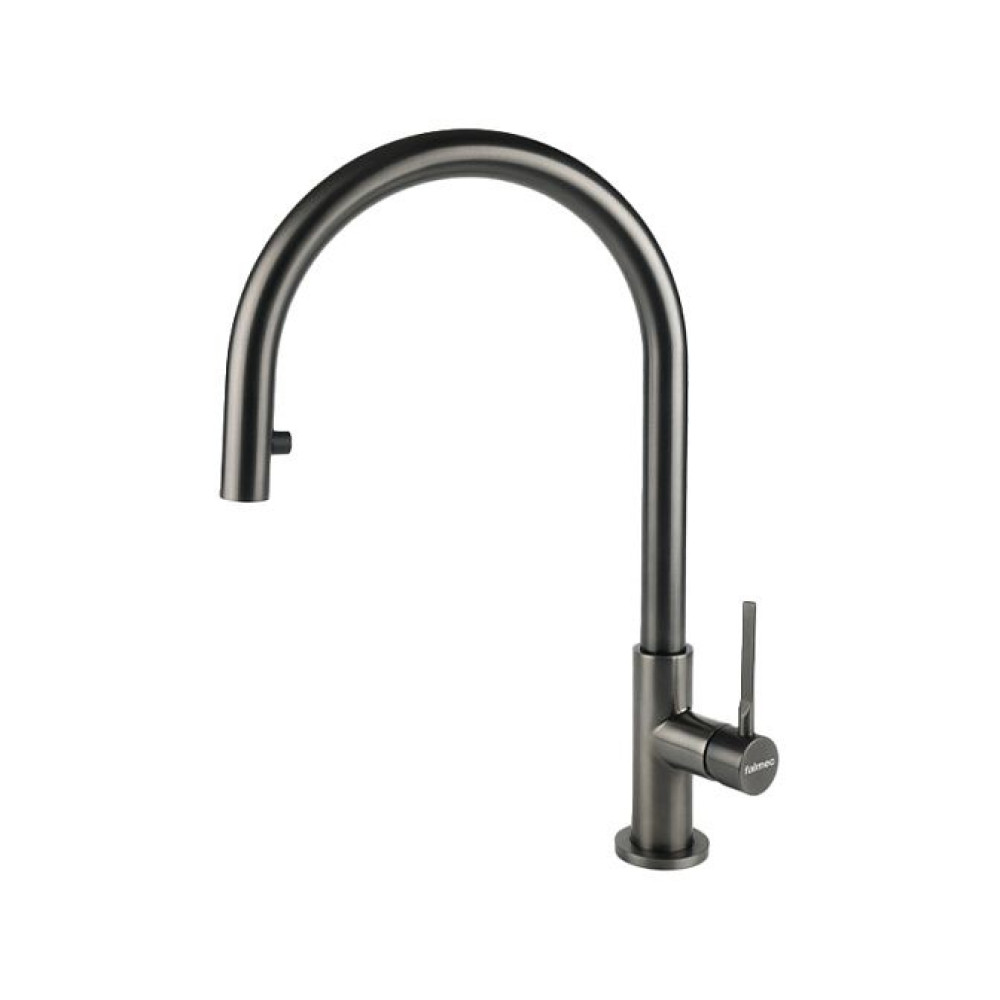 Смеситель Falmec TREVI ROUND PVD GUN METAL (однорычажный, PVD чёрный)