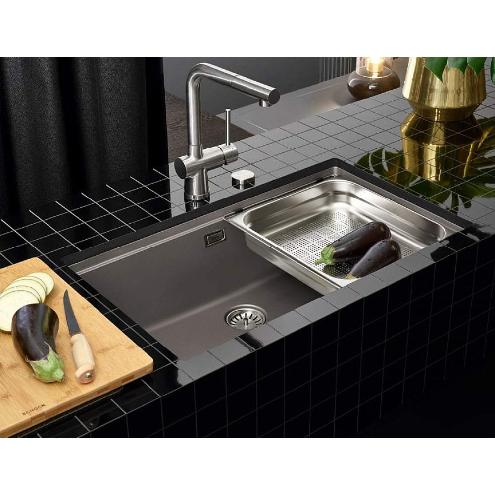 Мойка SCHOCK Greenwich 80 Cristadur серебристый камень