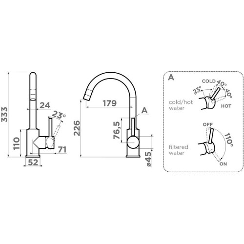 Смеситель Omoikiri Shinagawa 2 Plus-BE латунь/ваниль