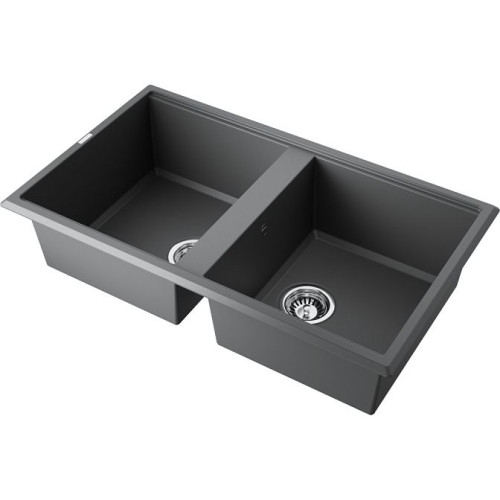 Мойка Omoikiri Tedori 86-2-GR Tetogranit/Leningrad grey