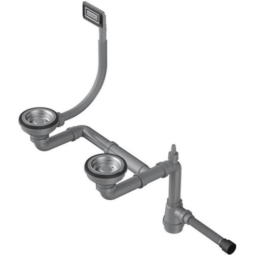 Арматура для полуторачашевых моек с универсальным прямоугольным переливом WK-1.5-UN-IN (арт.4956778)