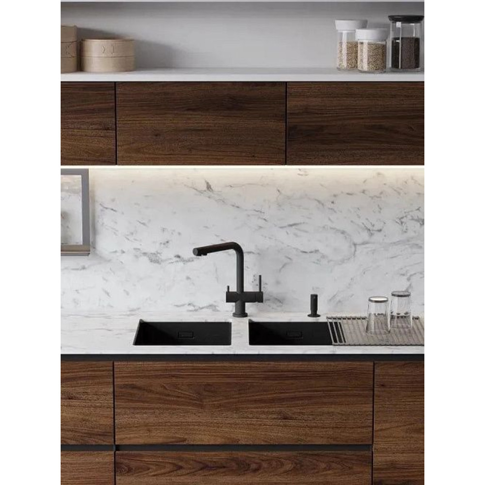 Кухонная мойка OMOIKIRI Taki 38-U/IF-GB нерж.сталь/графит