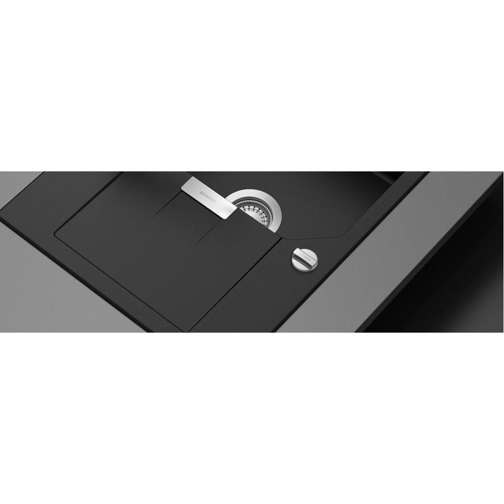 Мойка SCHOCK Manhattan 45 D Cristalite корз.клапан 690x510 оникс