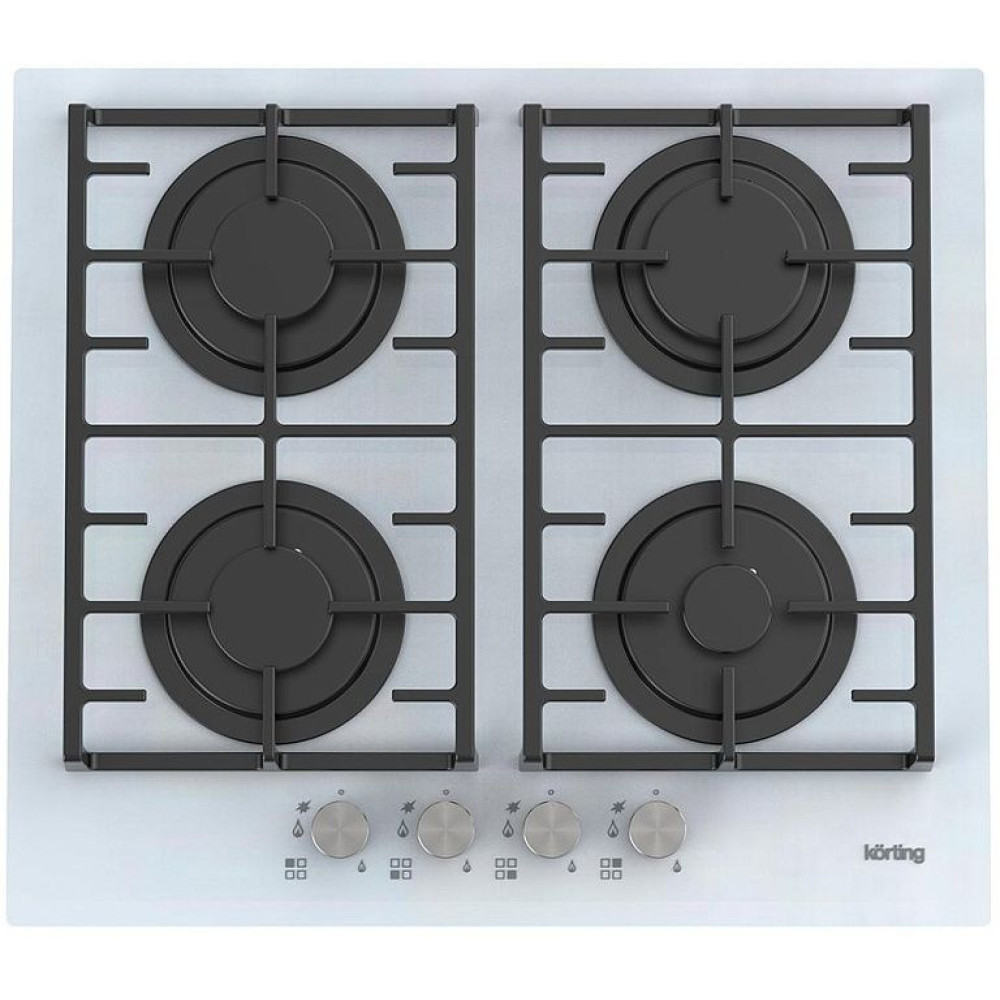 Газовая стеклянная варочная панель Korting HGG 6805 CW