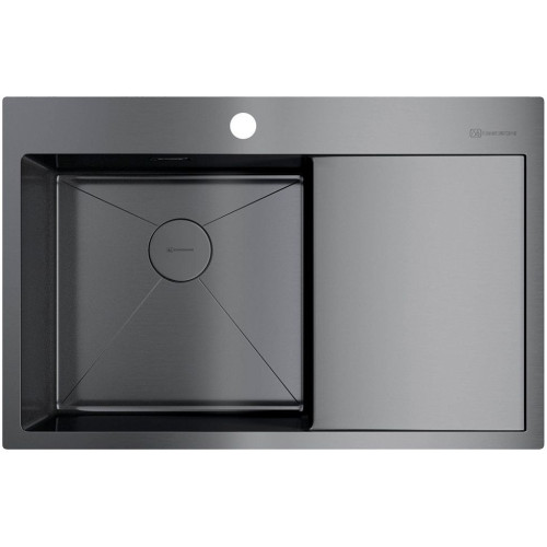 Мойка Omoikiri Akisame 78-GM-L нерж.сталь/вороненая сталь (4973099)