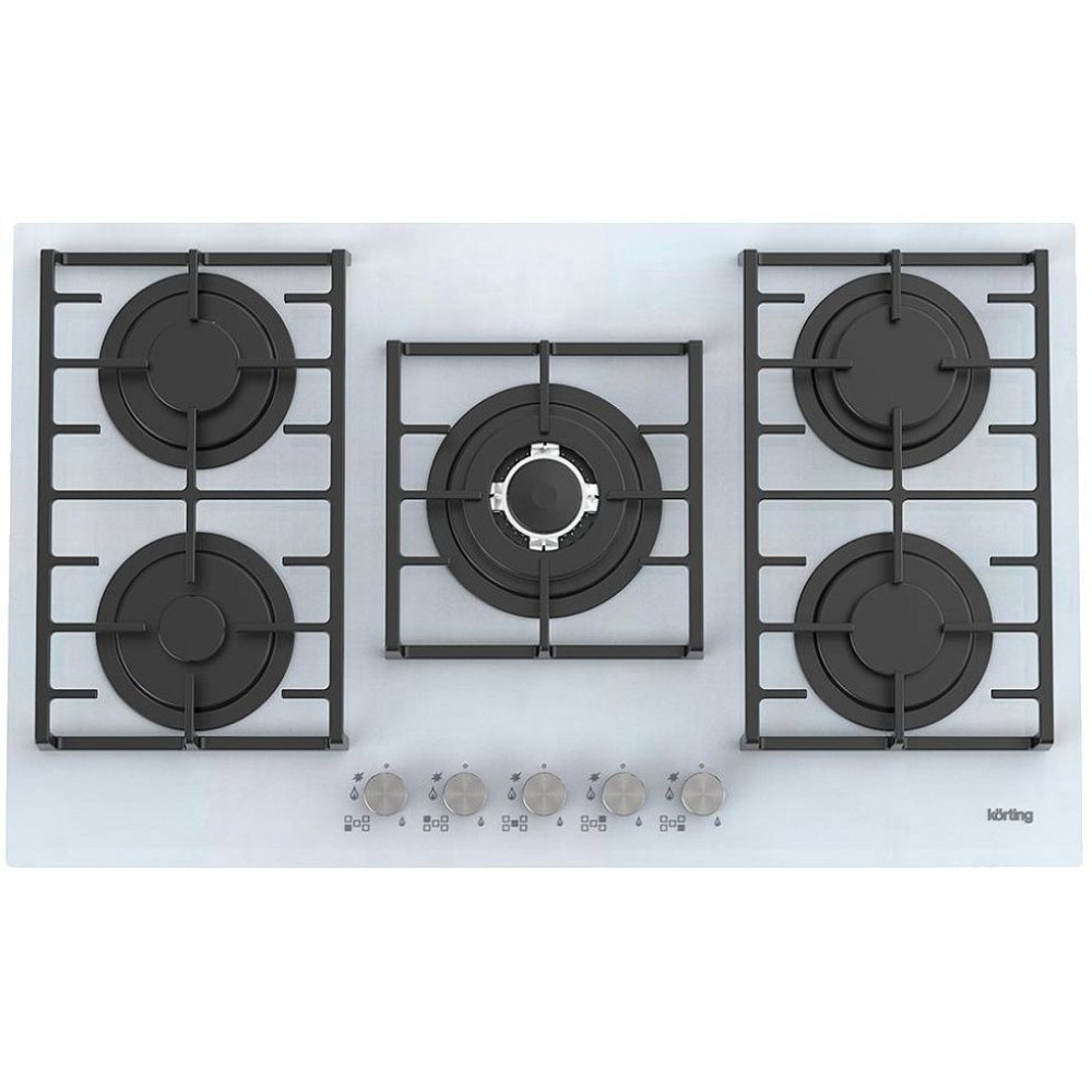 Газовая стеклянная варочная панель Korting HGG 9835 CTW