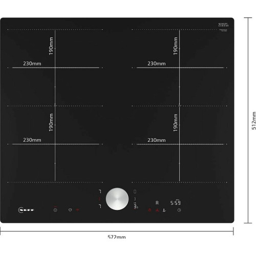 Индукционная стеклокерамич. панель Neff T66PTX4L0