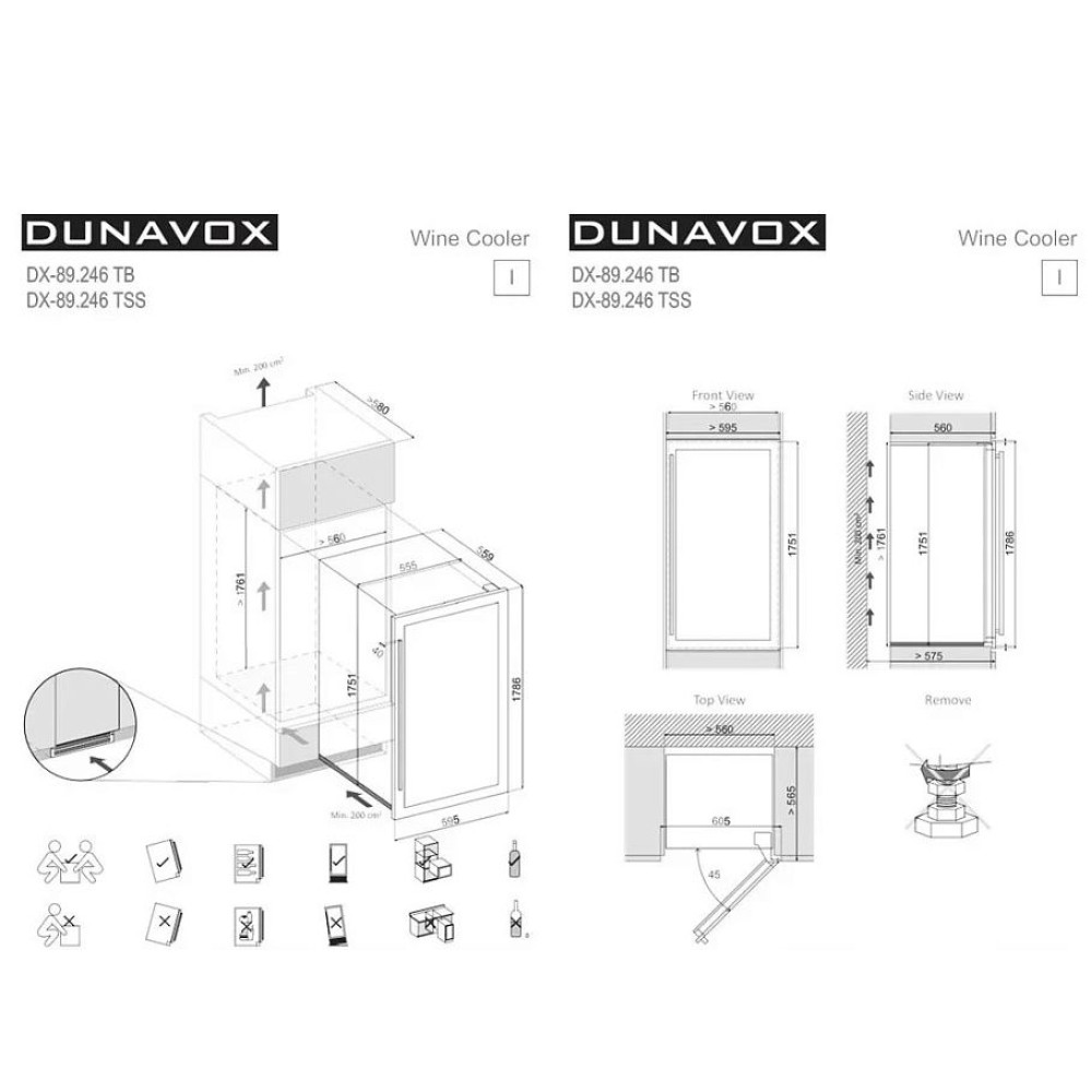 Винный холодильник Dunavox DX-89.246TB